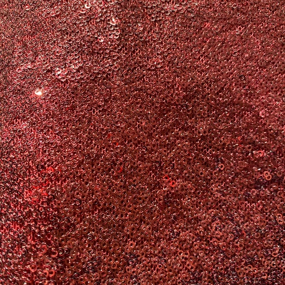 Burgundy sequin prom dress - Picture 3 of 5